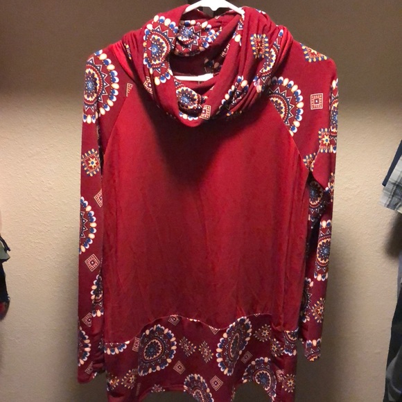 NEW Long Sleeve Cowl Neck Fall Blouse - Picture 2 of 2